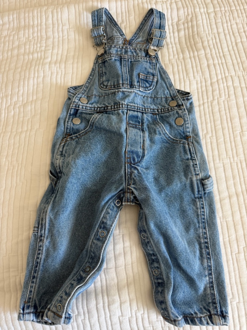 Faded Glory Kids Blue Classic Denim Overalls